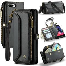 Caseme - CASEME C36 Läderfodral för iPhone 6 Plus/7 Plus/8 Plus - Svart