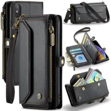 Caseme - CASEME C36 Läderfodral för iPhone X/XS med kortfack - Svart