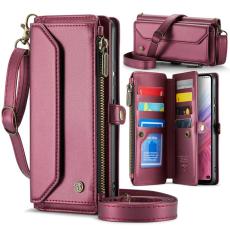 Caseme - CASEME C36 Läderfodral för Samsung Galaxy A53 5G - Vinröd