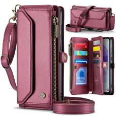 Caseme - CASEME C36 Läderfodral för Samsung Galaxy A55 5G - Vinröd