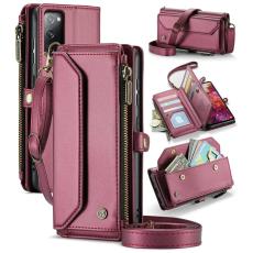 Caseme - CASEME C36 Läderfodral för Samsung Galaxy S20 FE - Vinröd
