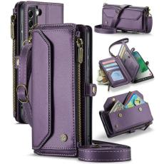 Caseme - CASEME C36 Läderfodral för Samsung Galaxy S21 FE 5G - Lila