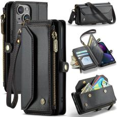 Caseme - CASEME C36 Läderfodral till iPhone 13 med kortfack - Svart