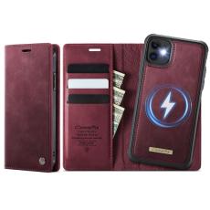 Caseme - CASEME C49 iPhone 11 Skal MagSafe RFID Blocker Läder Röd