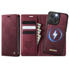 Caseme - CASEME C49 iPhone 13 Pro Max Skal MagSafe RFID Läder Röd