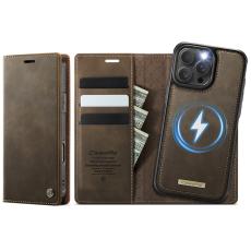 Caseme - CASEME C49 iPhone 16 Pro Max Skal MagSafe RFID Läder Kaffe