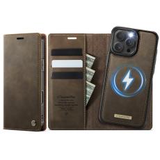 Caseme - CASEME C49 iPhone 16 Pro Skal MagSafe RFID Läder - Kaffe