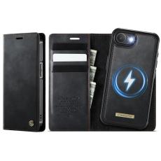 Caseme - CASEME C49 iPhone 16e Skal MagSafe RFID Blocker Läder Svart