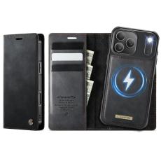Caseme - CASEME C49 iPhone 17 Pro Skal MagSafe RFID Blocker Läder Svart