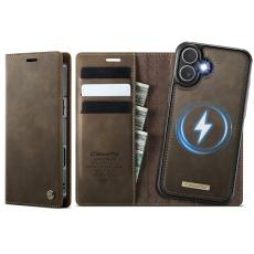 Caseme - CASEME C49 iPhone 17 Skal MagSafe RFID Blocker Läder Kaffe