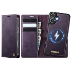 Caseme - CASEME C49 iPhone 17 Skal MagSafe RFID Blocker Läder Lila