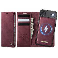 Caseme - CASEME C49 iPhone Air Skal MagSafe RFID Blocker Läder Röd