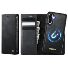 Caseme - CASEME C49 Samsung Galaxy A56 5G Skal RFID Blocker Läder Svart