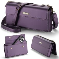 Caseme - CASEME Me20 Crossbody Phone Bag PU Läder Lila för 4-7.6 tum