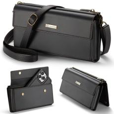 Caseme - CASEME Me20 Crossbody Phone Bag PU Läder Svart för Mobil