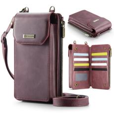 Caseme - CASEME Me40 Vertikal Telefonväska PU Läder RFID Röd