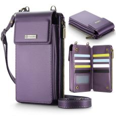 Caseme - CASEME ME50 PU Läder Crossbody Telefonväska RFID Lila
