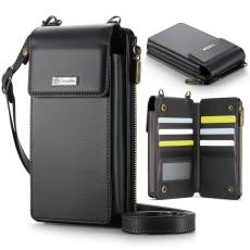 Caseme - CASEME ME50 PU Läder Crossbody Telefonväska RFID Svart