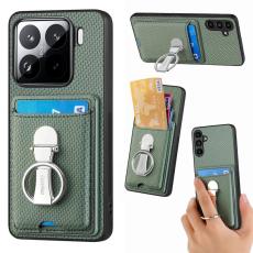 CASENEO - CASENEO C1-9 Fodral för Xiaomi 15 Grön med Kickstand och Kortfack