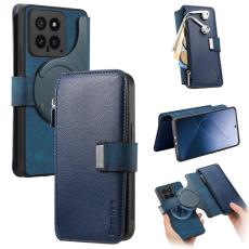 CASENEO - CASENEO MW-02 Xiaomi 14 Läderfodral Magnetiskt Mörkblå