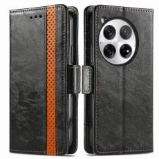 CASENEO - CASENEO OnePlus 12 5G Fodral PU Läder Ställ med RFID Svart