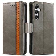 CASENEO - CASENEO Samsung Galaxy A55 5G Fodral PU Läder Ställ Grey