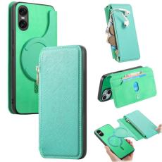 CASENEO - CASENEO Sony Xperia 10 VI Skal Läder Avtagbar Magnet Grön