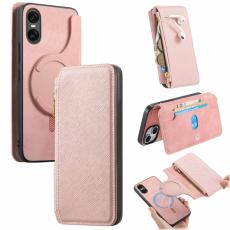 CASENEO - CASENEO Sony Xperia 10 VI Skal Läder Magnetisk Rosa