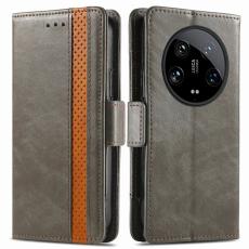 CASENEO - CASENEO Xiaomi 14 Ultra Fodral PU Läder Ställ med RFID - Grå