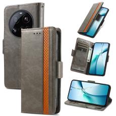 CASENEO - CASENEO Xiaomi 15 Ultra Skal PU Läder Ställ med RFID Grå