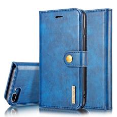 DG.MING - DG.MING 2-in-1 Plånboksfodral i Splitläder för iPhone 7 Plus - Blå