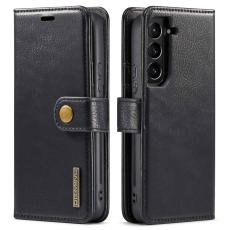 DG.MING - DG.MING Galaxy S23 Detachable Läderfodral Ställ Wallet Svart