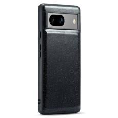 DG.MING - DG.MING Google Pixel 7a Skal Glitter PU Läder TPU Svart