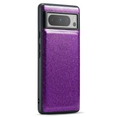 DG.MING - DG.MING Google Pixel 8 Pro Skal Glitter PU Läder - Lila