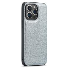 DG.MING - DG.MING iPhone 13 Pro Skal Glitter PU Läder Silver