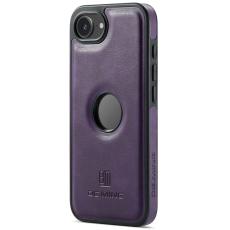 DG.MING - DG.MING iPhone 16e Fodral Anti-Drop Läder PC + TPU Lila