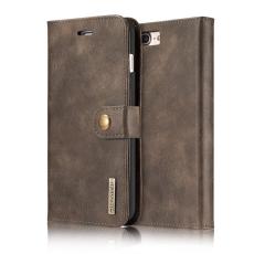 DG.MING - DG.MING iPhone 7 Plus Fodral i Splitläder och PC - Grå