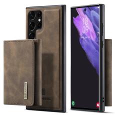 DG.MING - DG.MING M1 Series 2-in-1 Plånboksfodral Samsung Galaxy S22 Ultra - Coffee