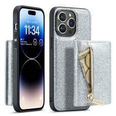 DG.MING - DG.MING M3 Series Glittery 2-in-1 Skal iPhone 14 Pro Max Silver