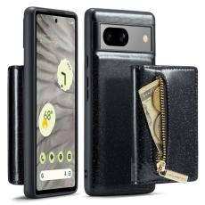 DG.MING - DG.MING M3 Series Skal för Google Pixel 7a Glitter PU Läder - Svart