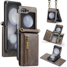DG.MING - DG.MING M5 Series Samsung Galaxy Z Flip5 Fodral Kickstand Kaffe