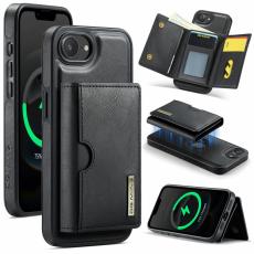 DG.MING - DG.MING M6 Series iPhone 16e Fodral Magnetiskt Plånbok Svart