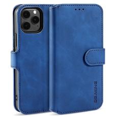 DG.MING - DG.MING Retro Läder Folio Fodral för iPhone 13 mini - Blå