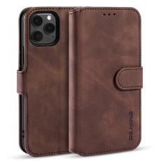 DG.MING - DG.MING Retro Läder Folio Fodral iPhone 13 mini - Kaffe