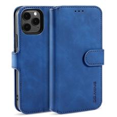 DG.MING - DG.MING Retro Läderfodral med Ställ för iPhone 13 - Blå