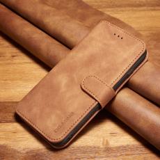 DG.MING - DG.MING Retro Wallet Fodral i Läder för iPhone 8 Plus - Brun