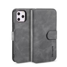 DG.MING - DG.MING Retro Wallet Läderfodral för iPhone 11 Pro - Grå