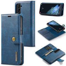 DG.MING - DG.MING Samsung Galaxy S24+ Skal Split Leather Wallet Blå