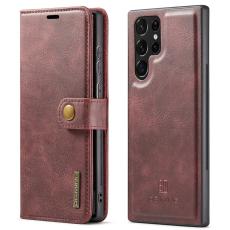 DG.MING - DG.MING Split Leather Case Samsung Galaxy S22 Ultra 5G Röd