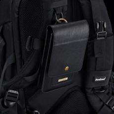 DG.MING - DG.MING Split Leather Phone Pouch S - Fodral med kortplatser, Svart